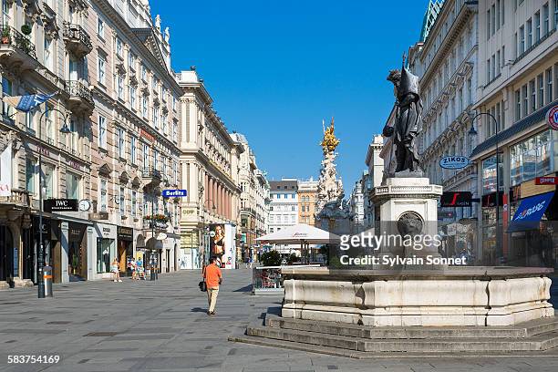 graben street, vienna, austria - graben stock pictures, royalty-free photos & images