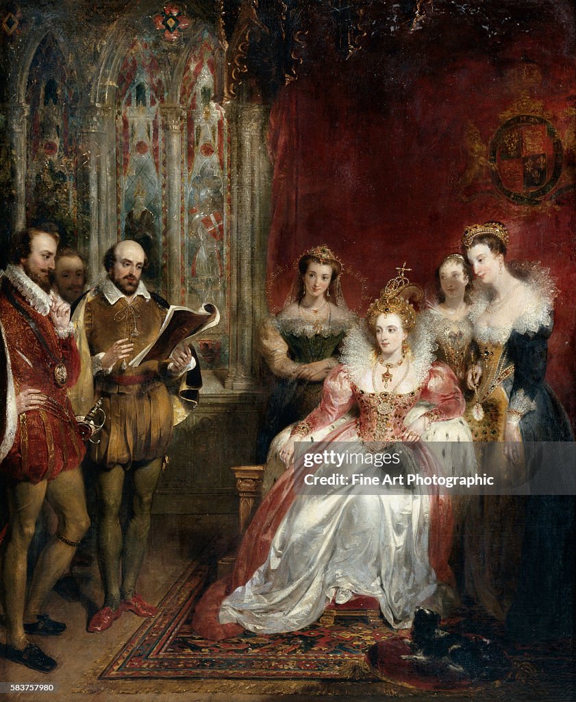 Shakespeare Reading to Queen Elizabeth I by John James Chalon