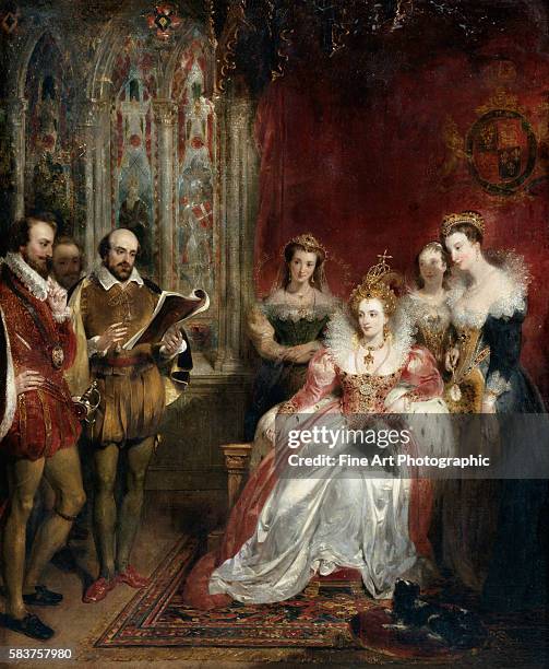 Shakespeare Reading to Queen Elizabeth I by John James Chalon