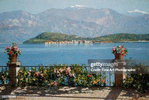 View of the Isola Bella, Italy by Angelo Morbelli