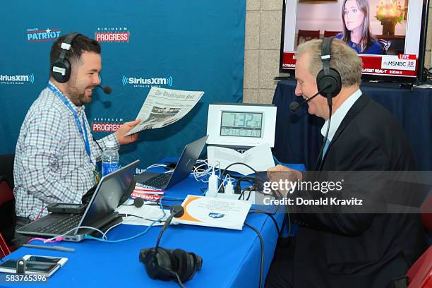 Ari Rabin-Havt interviews Maryland Congressman Chris Van Hollen on SiriusXM The Agenda on July 27, 2016 in Philadelphia, Pennsylvania.