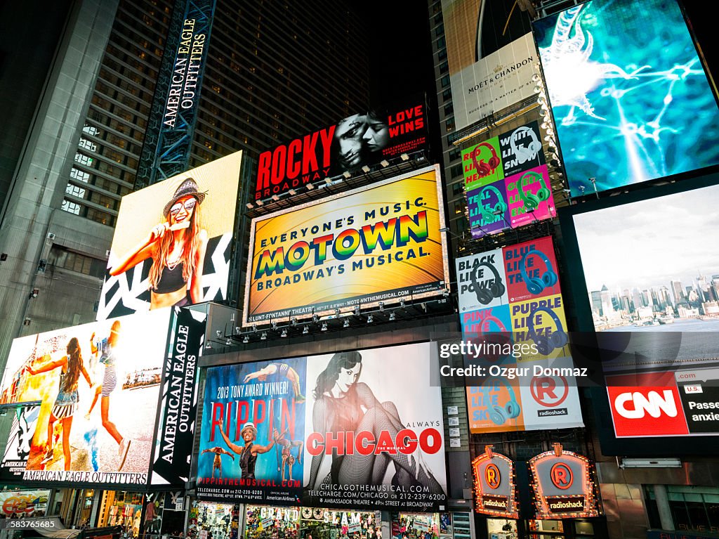 Broadway theater billboards, New York