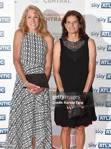 Mary Decker and Zola Budd arrive for the premiere of Sky Atlantic's original documentary feature "The Fall" at Picturehouse Central on July 27, 2016...