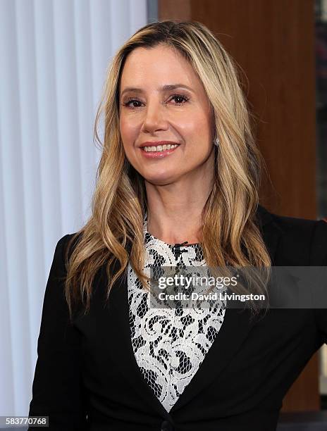 Actress Mira Sorvino visits Hollywood Today Live at W Hollywood on July 27, 2016 in Hollywood, California.