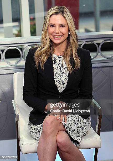 Actress Mira Sorvino visits Hollywood Today Live at W Hollywood on July 27, 2016 in Hollywood, California.