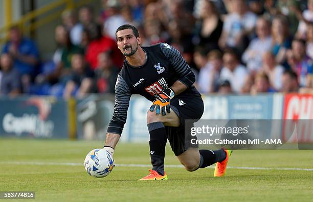 Julian Speroni of Crystal Palace during the Pre-Season Friendly match between AFC Wimbledon and Crystal Palace at The Cherry Red Records Stadium on...