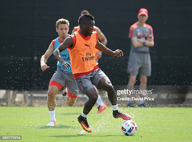 Joel Campbell of Arsenal during the Arsenal Training Session at San Jose State University on July 27, 2016 in San Jose, California.