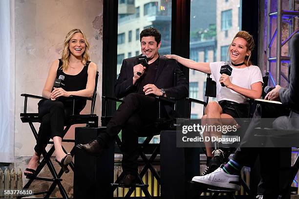 Jenny Mollen, Jason Biggs, and Ashley Tisdale attend the AOL Build Speaker Series to discuss "Amateur Night" at AOL HQ on July 27, 2016 in New York...