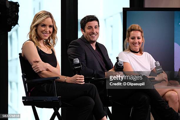 Jenny Mollen, Jason Biggs, and Ashley Tisdale attend the AOL Build Speaker Series to discuss "Amateur Night" at AOL HQ on July 27, 2016 in New York...