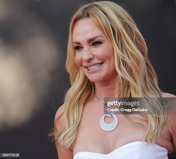 Personality Taylor Armstrong arrives at the premiere of STX Entertainment's "Bad Moms" at Mann Village Theatre on July 26, 2016 in Westwood,...