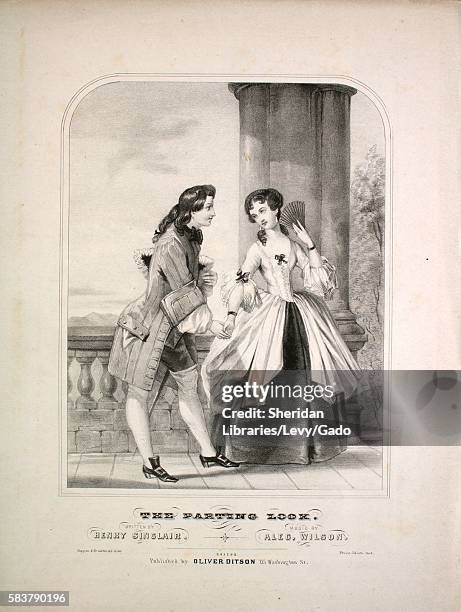 Sheet music cover image of the song 'The Parting Look', with original authorship notes reading 'Written by Henry Sinclair Music by Alex Wilson',...