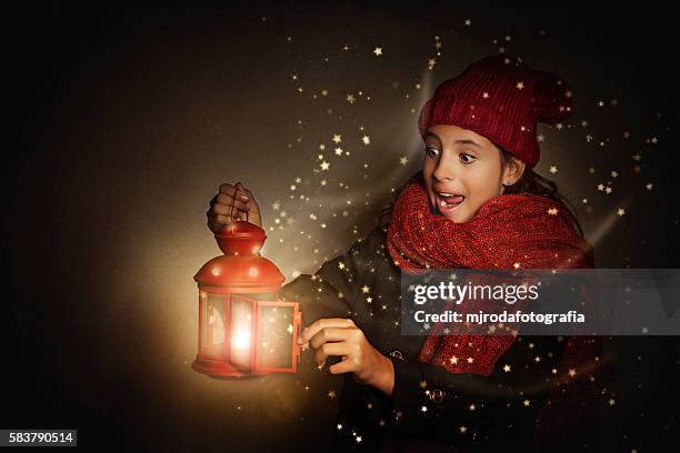 magical christmas lights - bonnet noel stock pictures, royalty-free photos & images