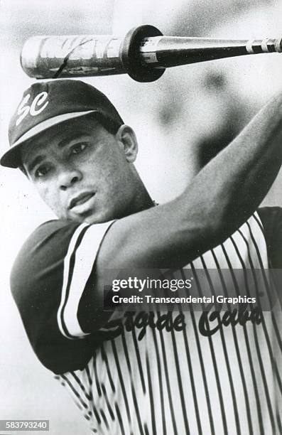 View of Cuban national baseball team player Antonio Pacheco, Havana, Cuba, circa 1990.