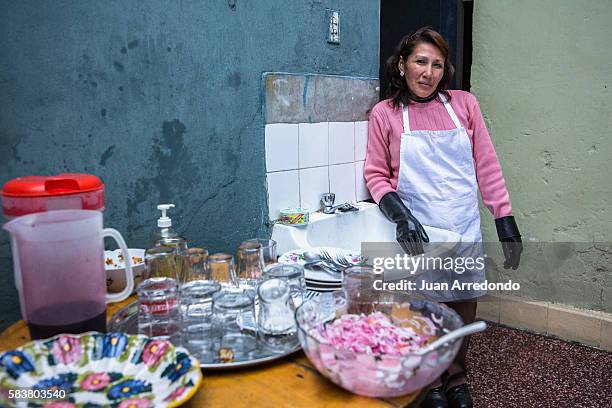 August 2, 2015. LIMA, PERU. Rosa Vilca Yallico is a domestic worker and is a Member of the SINTRAHOGARP . SINTRAHOGARP is one of several...