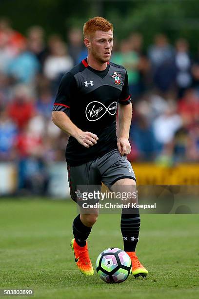 Harrison Reed of Southampton runs with the ball during the friendly match between Twente Enschede and FC Southampton at Q20 Stadium on July 27, 2016...