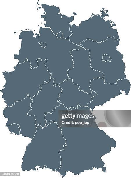 germany map - stuttgart stock illustrations