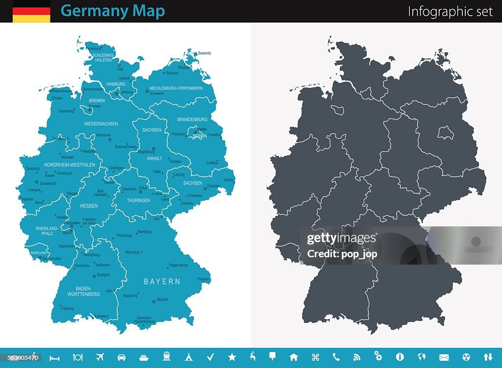 Deutschlandkarte - Infografik Set