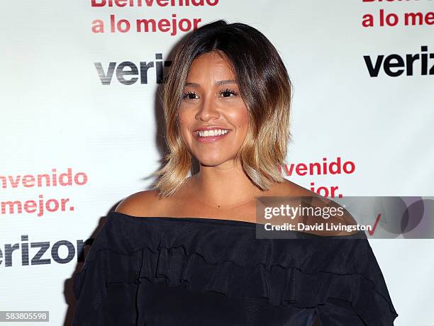 Actress Gina Rodriguez and Verizon launch Bienvenido a lo mejor at Mondrian Los Angeles on July 27, 2016 in West Hollywood, California.