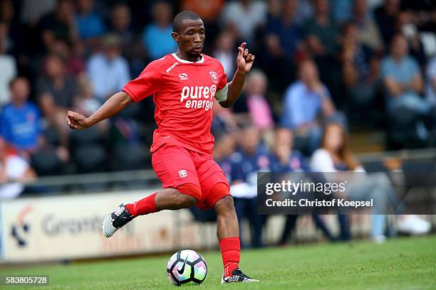 Jelle van der Heyden of Enschede runs with the ball during the friendly match between Twente Enschede and FC Southampton at Q20 Stadium on July 27,...