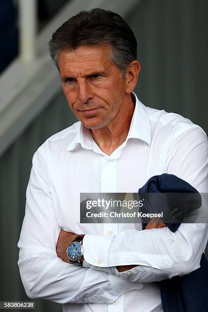 Head coach Claude Puel of Southampton looks on prior to the friendly match between Twente Enschede and FC Southampton at Q20 Stadium on July 27, 2016...