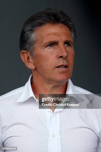 Head coach Claude Puel of Southampton looks on prior to the friendly match between Twente Enschede and FC Southampton at Q20 Stadium on July 27, 2016...