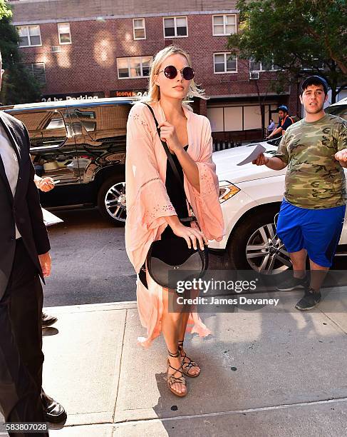 Margot Robbie seen on the streets of Manhattan on July 27, 2016 in New York City.