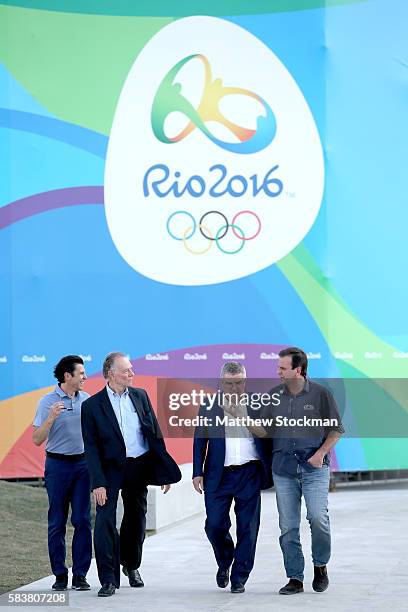 Christophe Dubi, IOC Olympic Games Executive Director, Carlos Arthur Nuzman, President of the Rio 2016 Organizing Committee, IOC President Thomas...