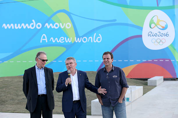 BRA: Rio Mayor Eduardo Paes and IOC President Thomas Bach Visit the Olympic Flame Future Site