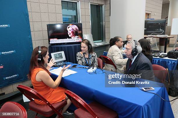 Randi Zuckerberg, Business Radio interviews Ana Kasparian Producer of the Young Turks and Dan Rather on SiriusXM on July 27, 2016 in Philadelphia,...