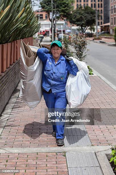 July 21, 2015. BOGOTÁ, COLOMBIA. Sonia Janeth Barriga is a recycler and waste picker in the neighborhood of Chapinero Bogotá and member of the ARB...
