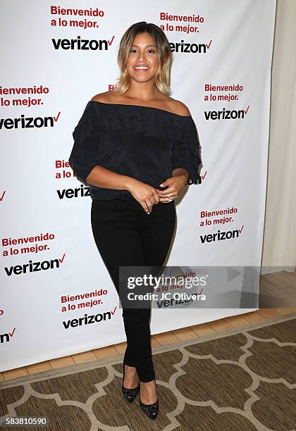 Actress Gina Rodriguez attends Gina Rodriguez and Verizon Launch Bienvenido A Lo Mejor event at Mondrian Los Angeles on July 27, 2016 in West...