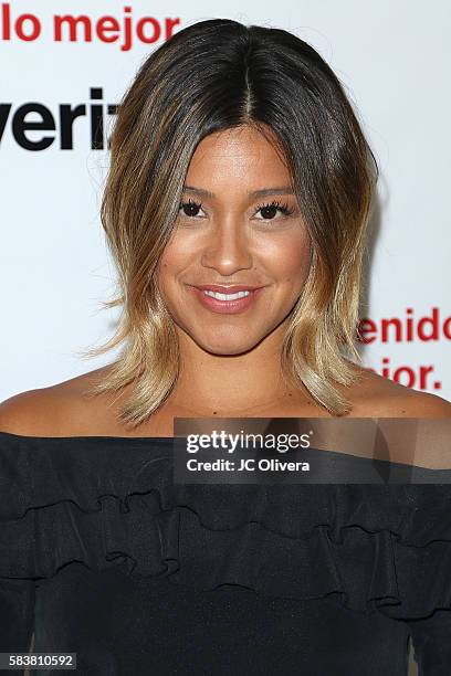 Actress Gina Rodriguez attends Gina Rodriguez and Verizon Launch Bienvenido A Lo Mejor event at Mondrian Los Angeles on July 27, 2016 in West...