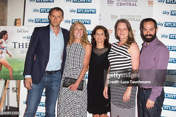 John Battsek, Mary Decker, Zola Budd and Daniel Gordon arrive for the premiere of Sky Atlantic original documentary feature "The Fall" at...