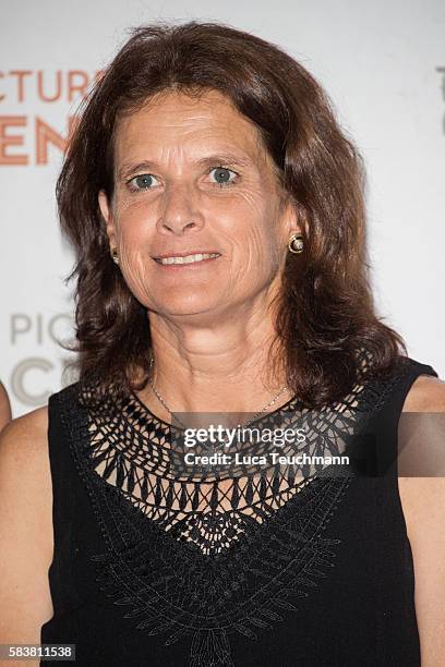 Zola Budd arrives for the premiere of Sky Atlantic original documentary feature "The Fall" at Picturehouse Central on July 27, 2016 in London,...