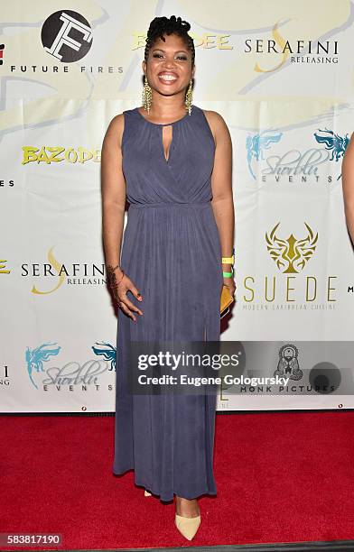 Screenwriter Claire Ince attends Bazodee premiere and concert featuring Machel Montano and friends at PlayStation Theater on July 27, 2016 in New...