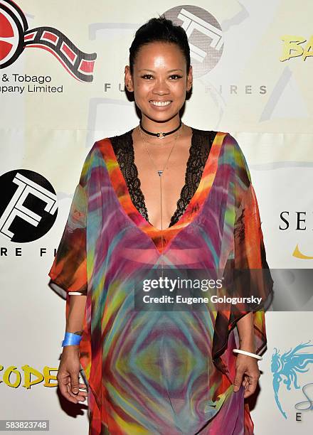 Fashion designer Anya Ayoung Chee attends Bazodee premiere and concert featuring Machel Montano and friends at PlayStation Theater on July 27, 2016...