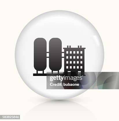Factory icon on white round vector button Factory icon on white round vector button