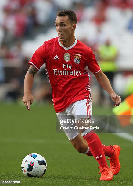 Benfica's defender from Spain Alex Grimaldo in action during the Eusebio Cup match between SL Benfica and Torino at Estadio da Luz on July 27, 2016...