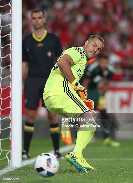 BenficaÕs goalkeeper from Brazil Julio Cesar in action during the Eusebio Cup match between SL Benfica and Torino at Estadio da Luz on July 27, 2016...