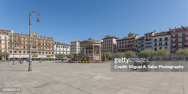 castle square - pamplona stock pictures, royalty-free photos & images