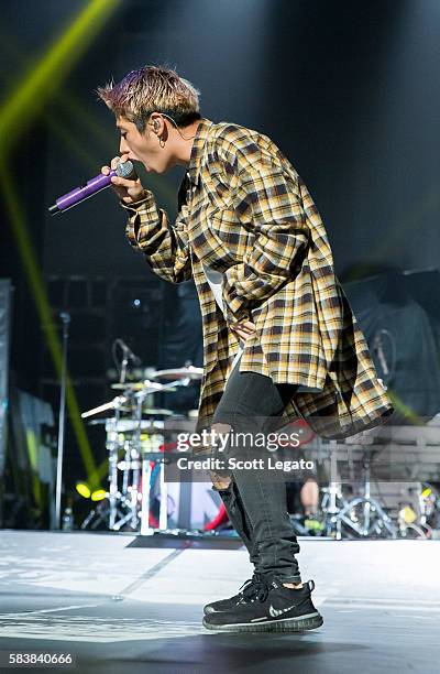 Takahiro "Taka" Moriuchi of One OK Rock performs at The Palace of Auburn Hills on July 27, 2016 in Auburn Hills, Michigan.