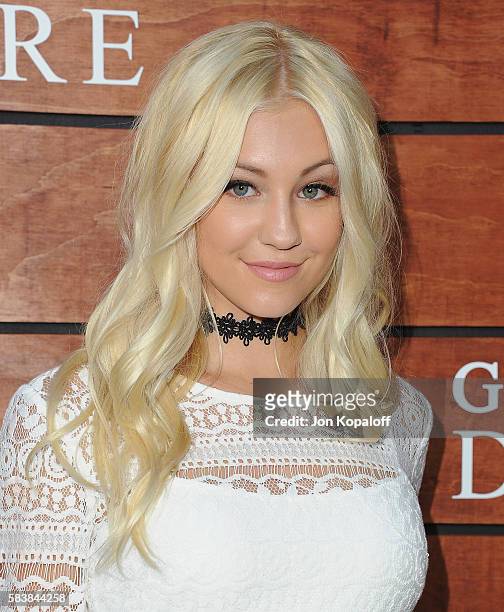 Model Ava Sambora arrives at GUESS Dare + Double Dare Fragrance Launch at Ysabel on July 27, 2016 in West Hollywood, California.