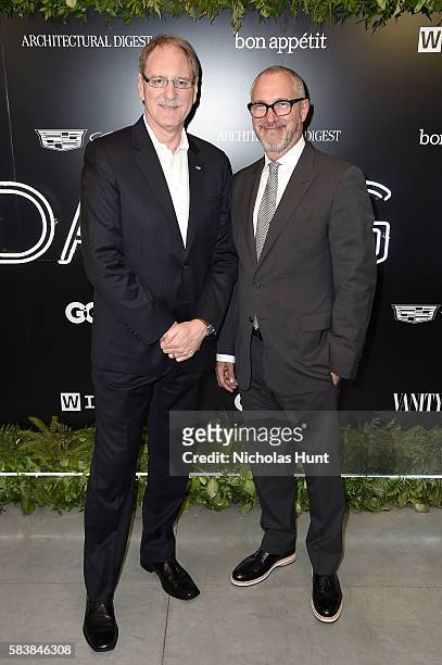 Johan de Nysschen and Edward Menicheschi attend the Daring 25 presented by Conde Nast & Cadillac at the Cadillac House on July 27, 2016 in New York...