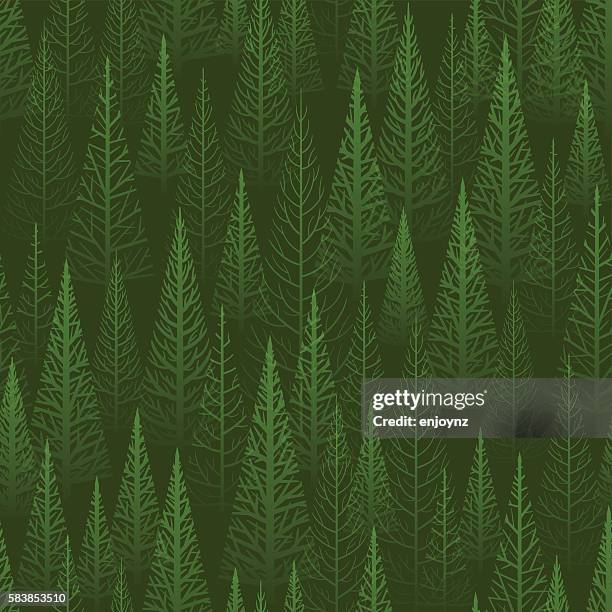 seamless green forest - forest stock illustrations