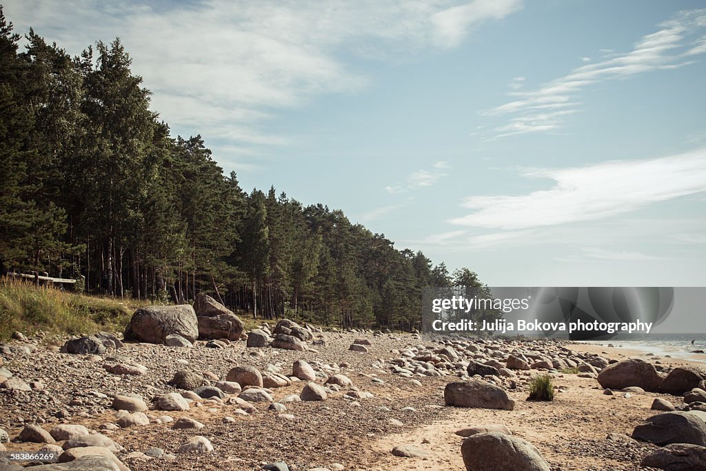 Stones at the seaside
