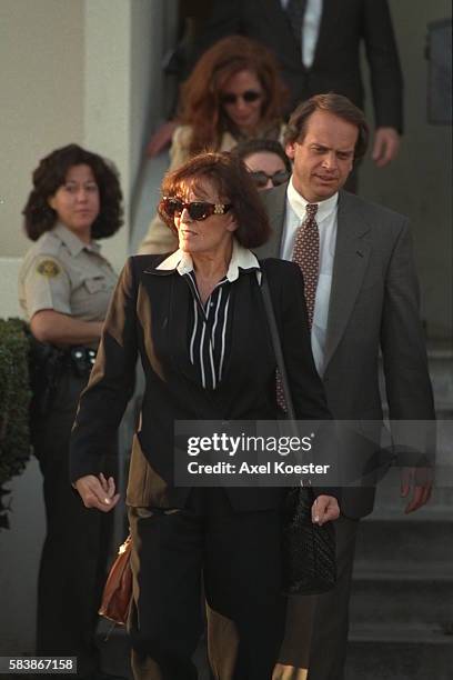 Juditha Brown, the mother of Nicole Simpson, with her lawyer John Kelly.