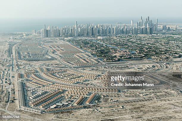 cityscape, dubai, united arab emirates - dubai desert stock pictures, royalty-free photos & images