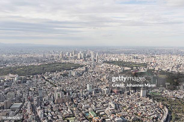 cityscape, tokyo, japan - yoyogi tokyo stock pictures, royalty-free photos & images