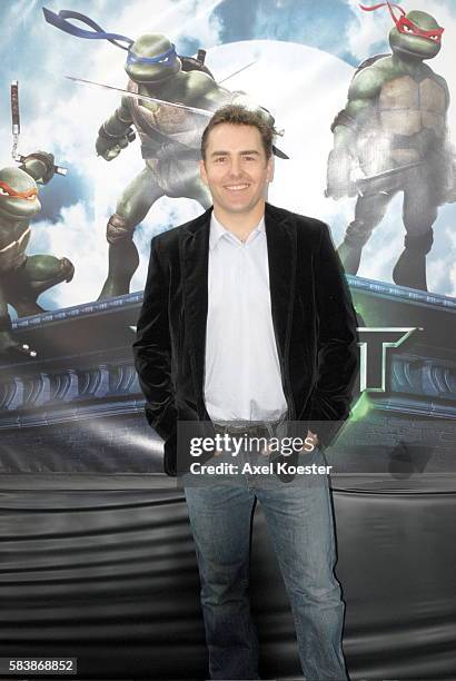 Nolan North arrives at the world premiere of "TMNT," at Grauman's Chinese Theatre in Hollywood.