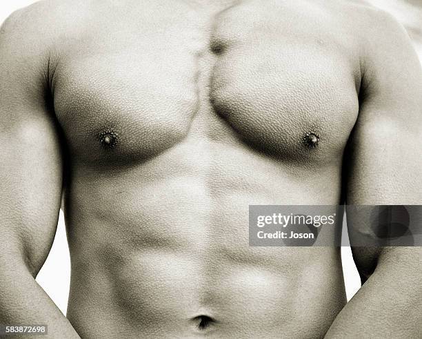 man's chest - piel de gallina fotografías e imágenes de stock